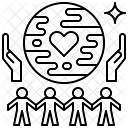 256x256 Corporate Social Responsibility Icon Of Line Style