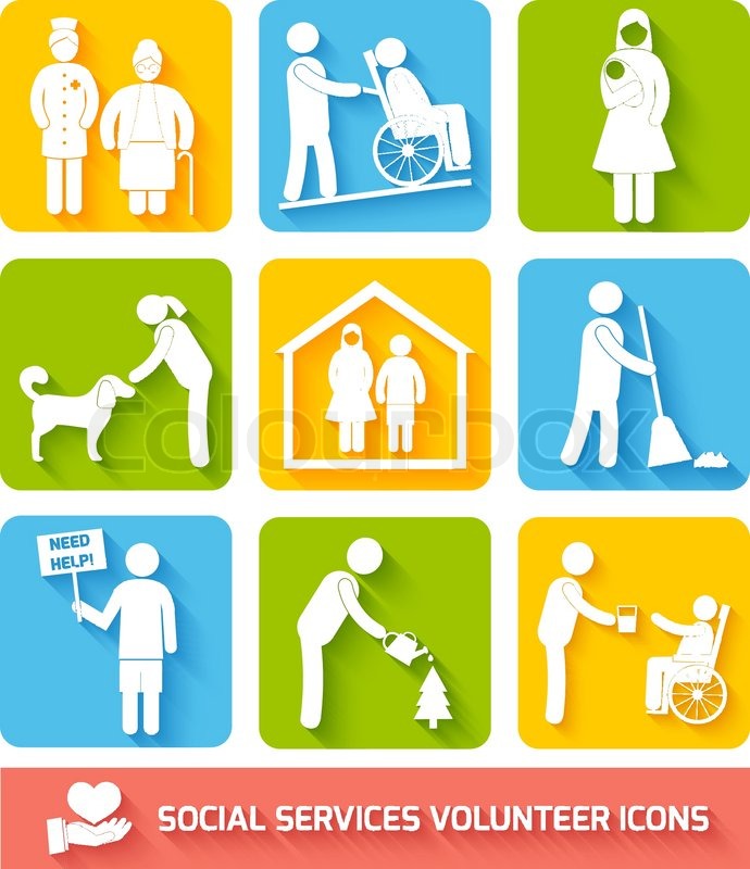 690x800 Social Help Services And Volunteer Stock Vector Colourbox