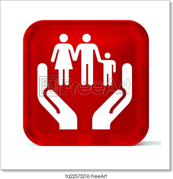 561x581 Free Art Print Of Social Services Glass Button Icon With White