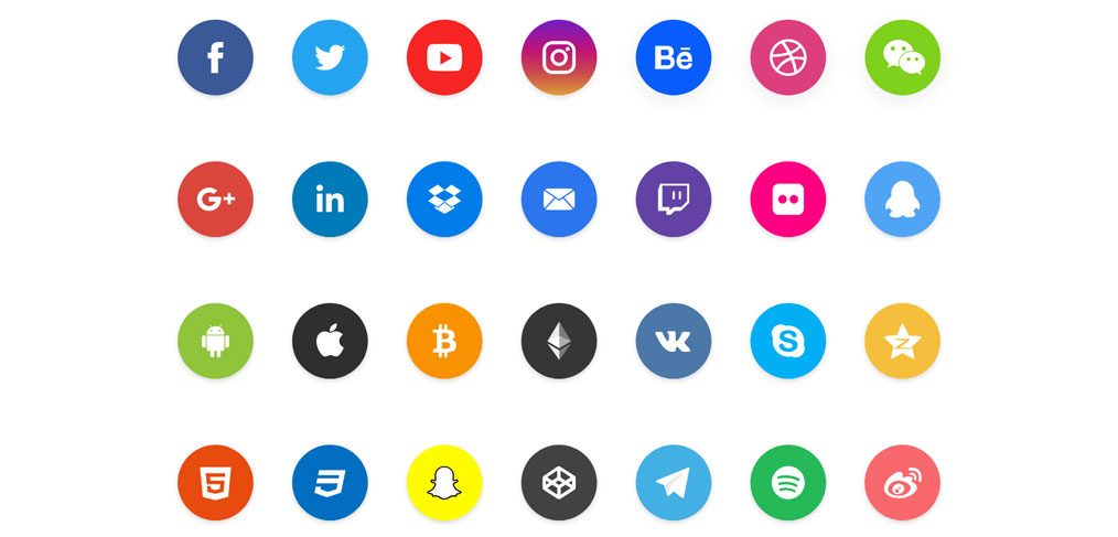 1014x487 Social Share Xd Icons Set