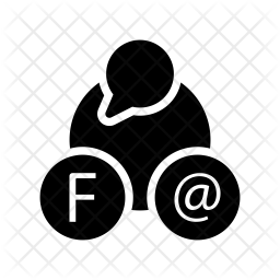 256x256 Social Media Icon Of Glyph Style