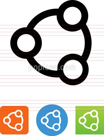 400x524 Vector Social Sharing Circle Icon