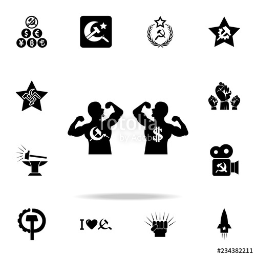 500x500 The Fighters Of Communism And Capitalism Icon Detailed Set