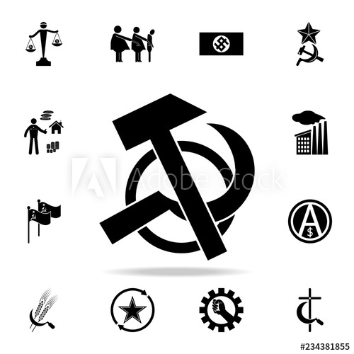 500x500 Hammer And Sickle Icon Detailed Set Of Communism And Socialism