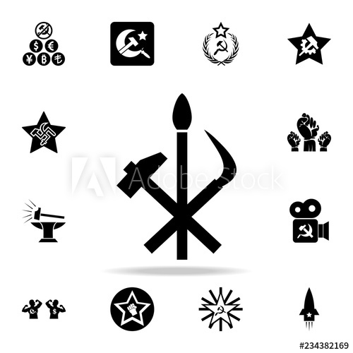 500x500 Rocket Hammer Spit Icon Detailed Set Of Communism And Socialism