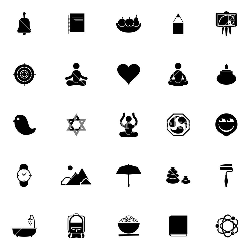 Zen Society Icons On White Background Stock Vector Royalty Free 1000x1000 Zen Society Icons On White Background Stock Vector Royalty Free