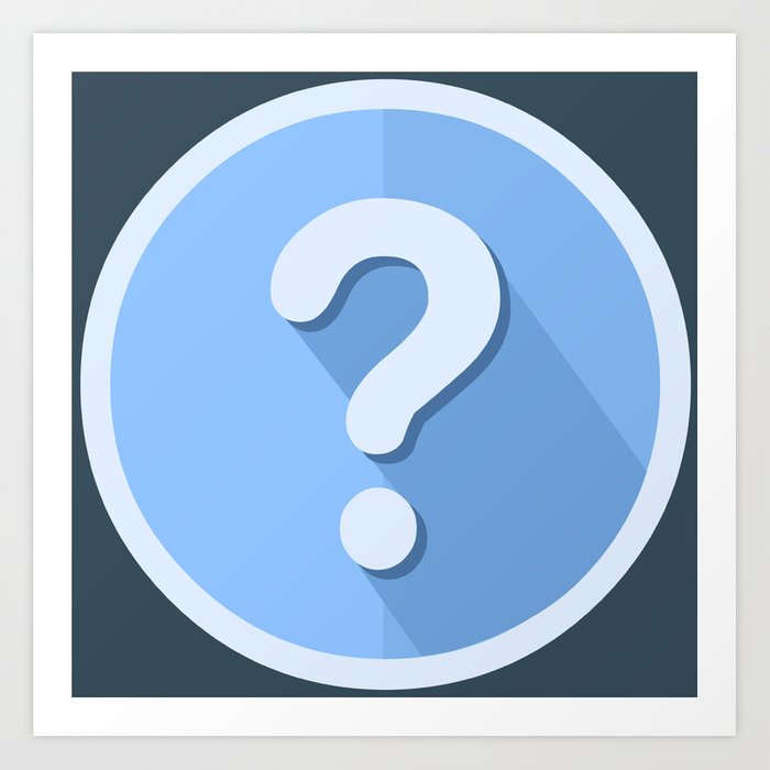 Question Mark Icon Art Print 700x700 Question Mark Icon Art Print