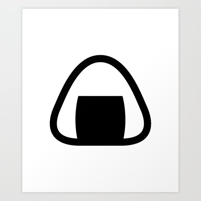 Onigiri Icon Art Print 700x700 Onigiri Icon Art Print