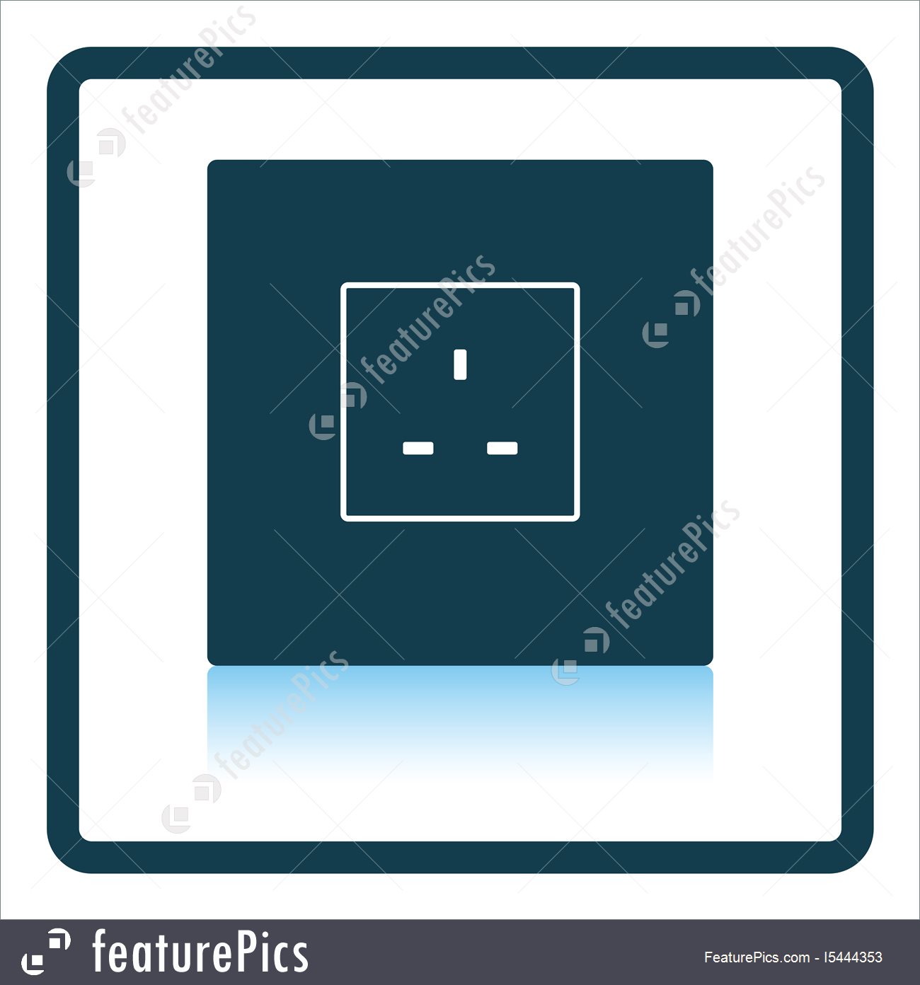 1300x1392 Illustration Of Great Britain Electrical Socket Icon