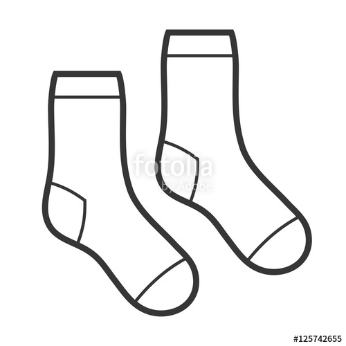 500x500 Pair Of White Socks Icon Vector Stock Image And Royalty Free