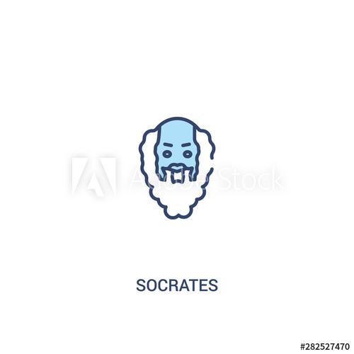 500x500 Socrates Concept Colored Icon Simple Line Element Illustration