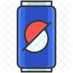 256x256 Soda Can Icon Of Colored Outline Style