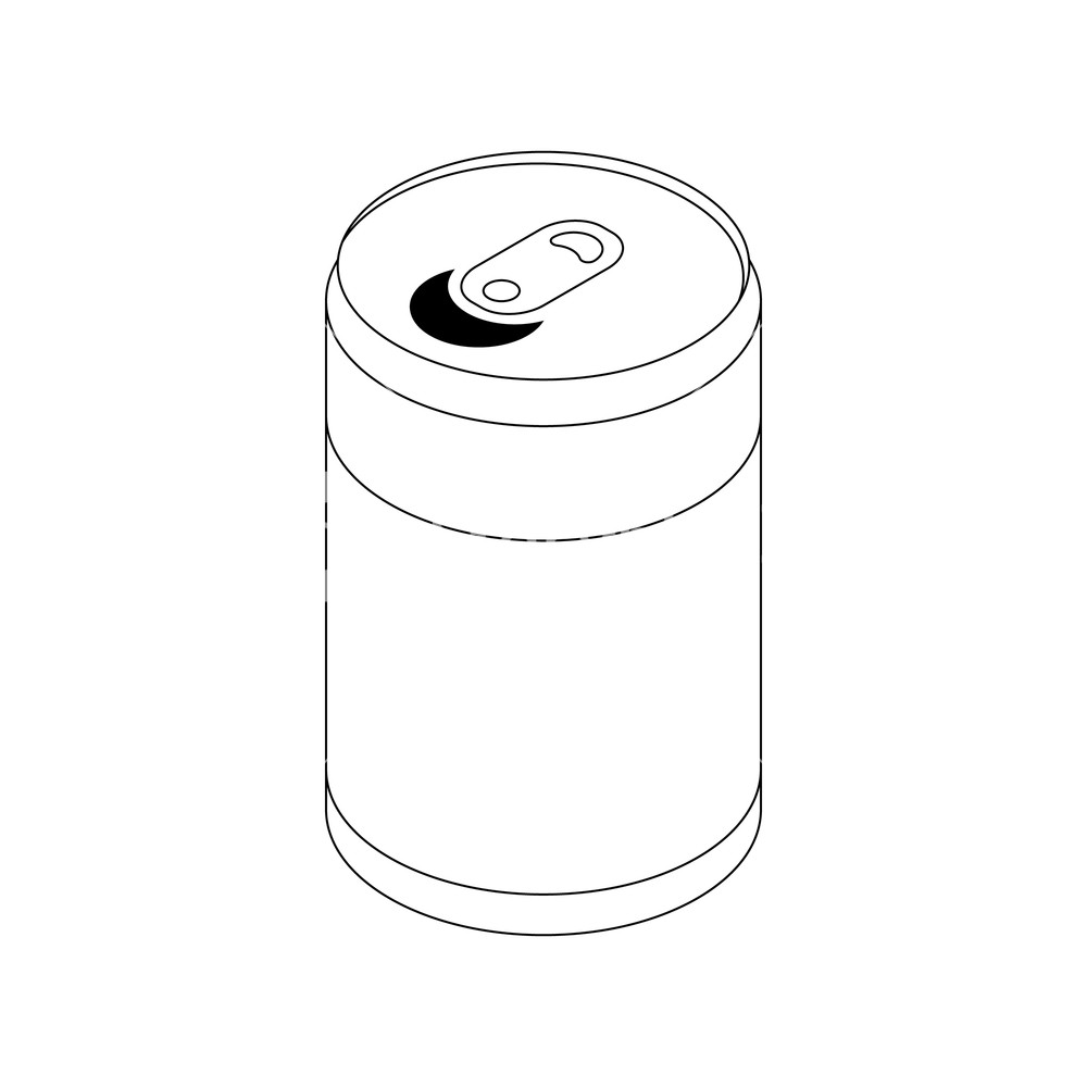 1000x1000 Soda Can Icon In Isometric Style Isolated On White Background
