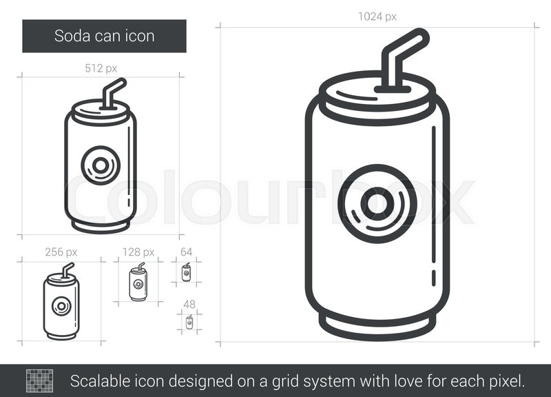 800x576 Soda Can Vector Line Icon Isolated On Stock Vector Colourbox