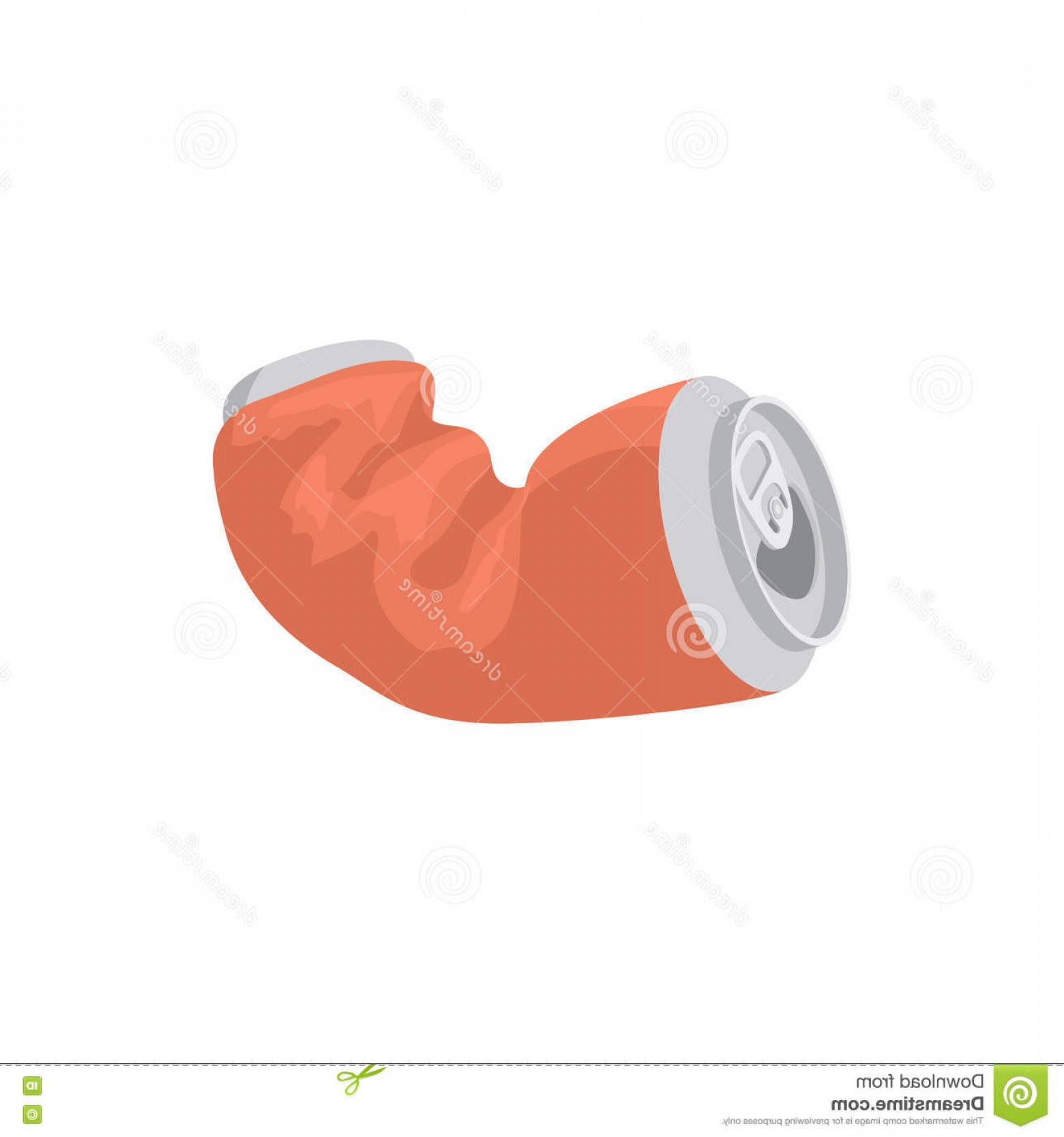 1560x1668 Stock Illustration Crumpled Soda Beer Can Icon Cartoon Style Empty
