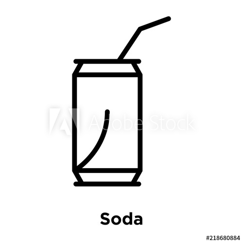 500x500 Soda Icons Isolated On White Background Modern And Editable Soda