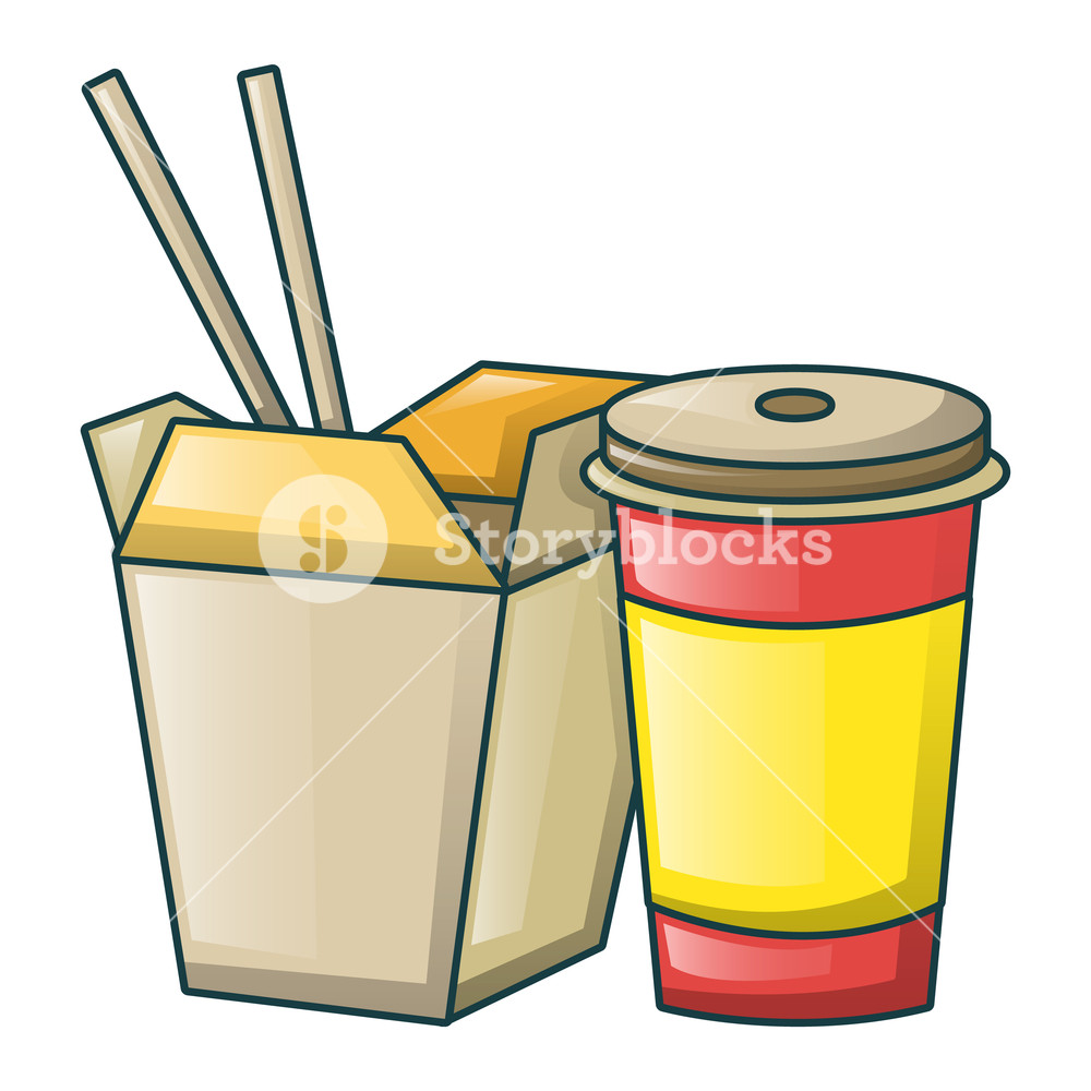1000x1000 Chi Box And Soda Icon Cartoon Of Chi Box And Soda Vector Icon