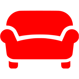256x256 Red Sofa Icon