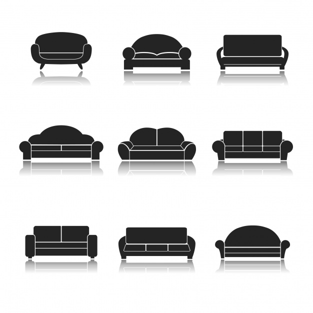 626x626 Sofa Icons Collection Vector Free Download