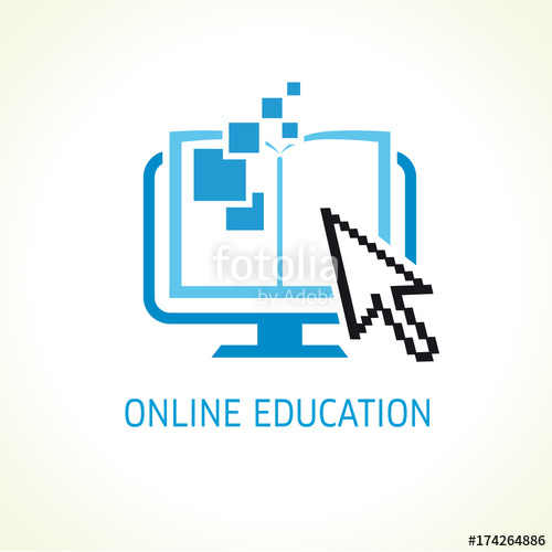 500x500 Online Education Digital School Book Cursor Logo Digital Open