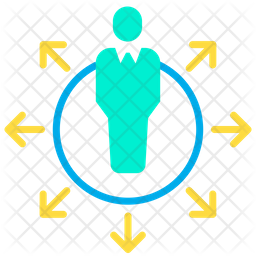 256x256 Businessman Soft Skills Icon Of Flat Style