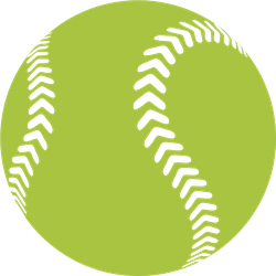 250x250 Softball Baseball Icon Sticker