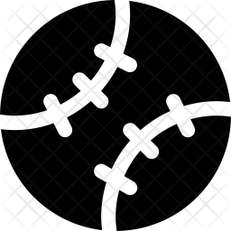 256x256 Softball Icon Of Glyph Style
