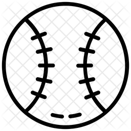 256x256 Softball Icon Of Line Style