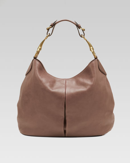 456x570 Gucci Soft Icon Leather Hobo Bag, Pink