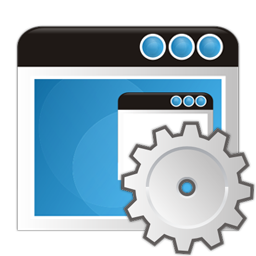 256x256 Application Settings Icon Blue Bits Iconset Icojam