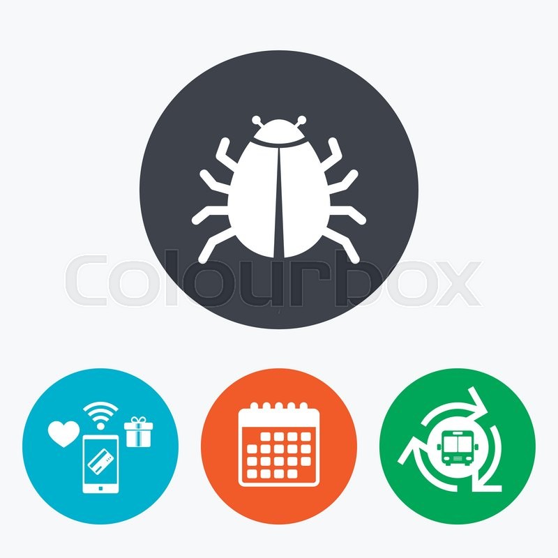 800x800 Bug Sign Icon Virus Symbol Software Stock Vector Colourbox