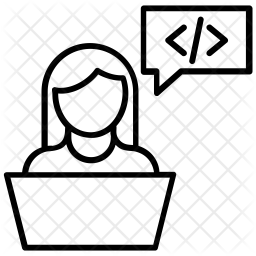 256x256 Software Developer Icon Of Line Style