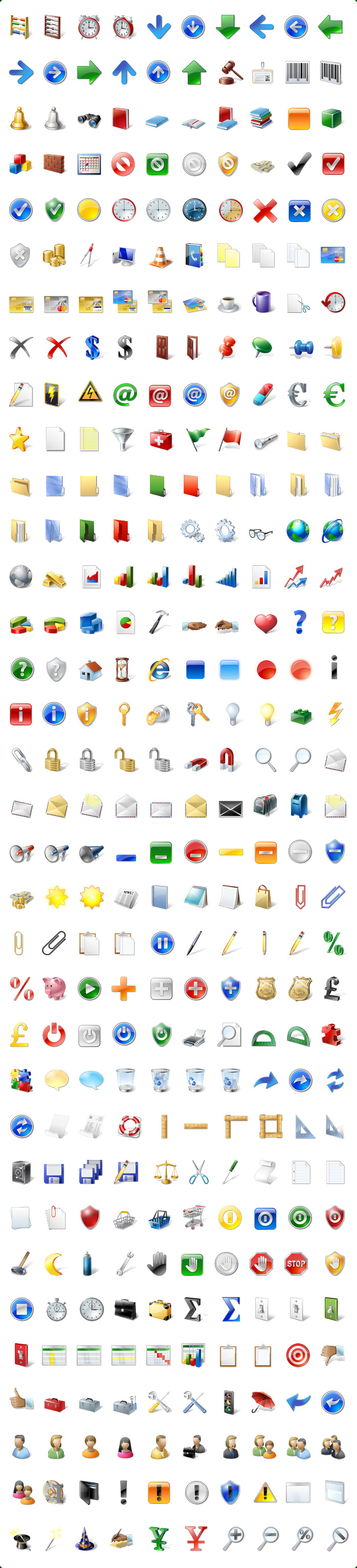 698x3062 Vista Style Base Software Icons Set With Custom Icon Design Service