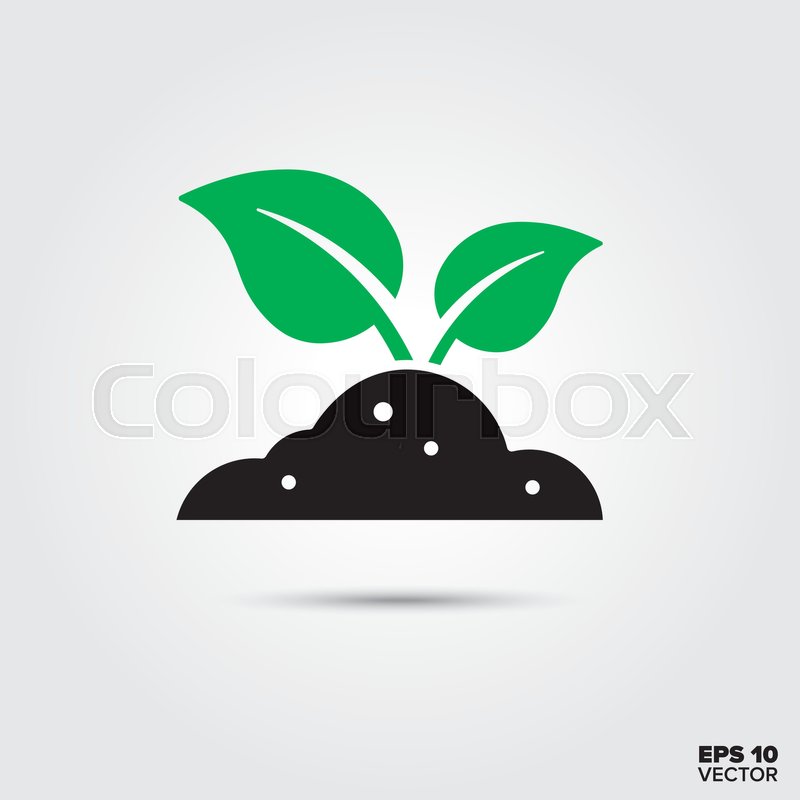 Green Sprout In Black Soil Icon Stock Vector Colourbox 800x800 Green Sprout In Black Soil Icon Stock Vector Colourbox