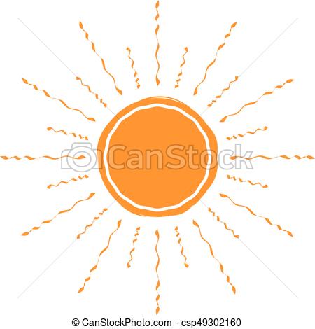 450x470 Sol, Icon Vector, Aislado, White Sol, Aislado, Fondo Vector