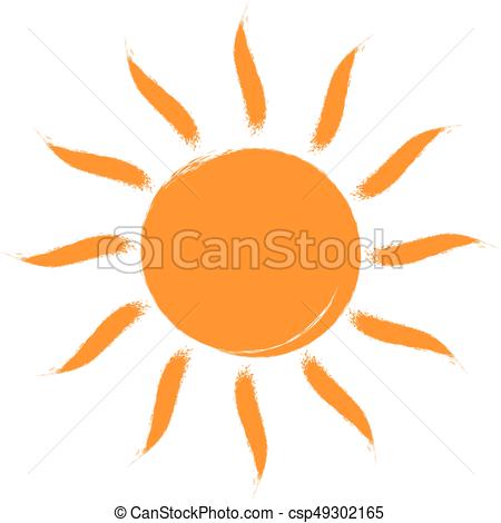 450x470 Sol, Icon Vector, Aislado, White Sol, Aislado