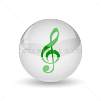324x324 Sol Key Music Symbol Glossy Icon Sol Key Music Symbol Glossy Button