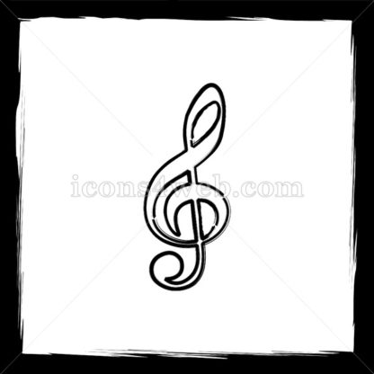 416x416 Sol Key Music Symbol Sketch Icon