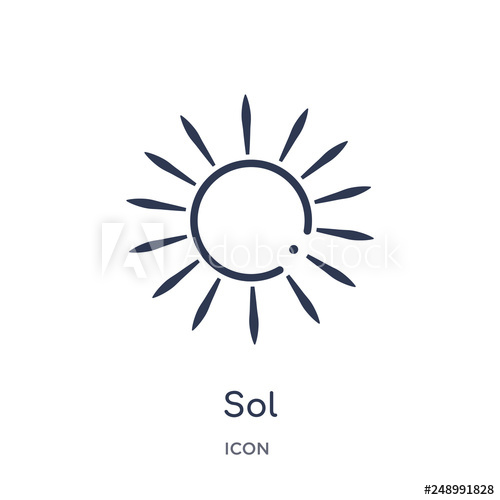 500x500 Sol Icon From Nature Outline Collection Thin Line Sol Icon