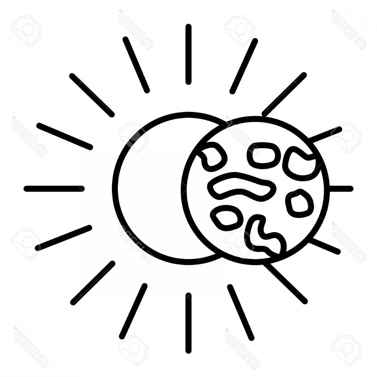 Photostock Vector Solar Eclipse Thin Line Icon Total Eclipse 1560x1560 Photostock Vector Solar Eclipse Thin Line Icon Total Eclipse