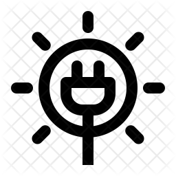 256x256 Solar Energy Icon Of Glyph Style