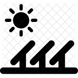 256x256 Solar Panel Icon Of Glyph Style