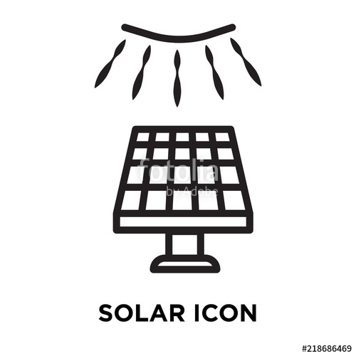500x500 Solar Icon On White Background Modern Icons Vector Illustration
