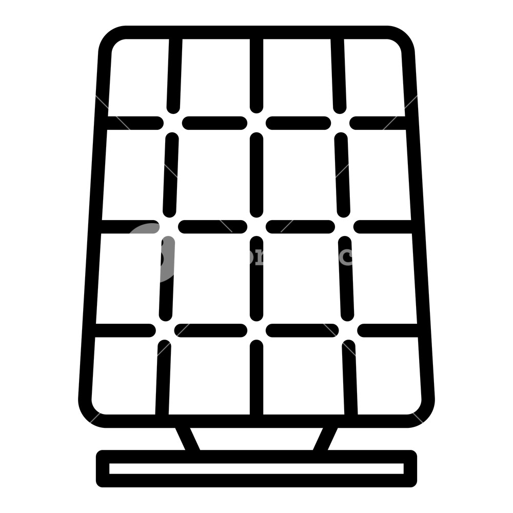 1000x1000 Modern Solar Panel Icon Outline Modern Solar Panel Vector Icon