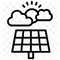 256x256 Solar Panels Icon Of Line Style