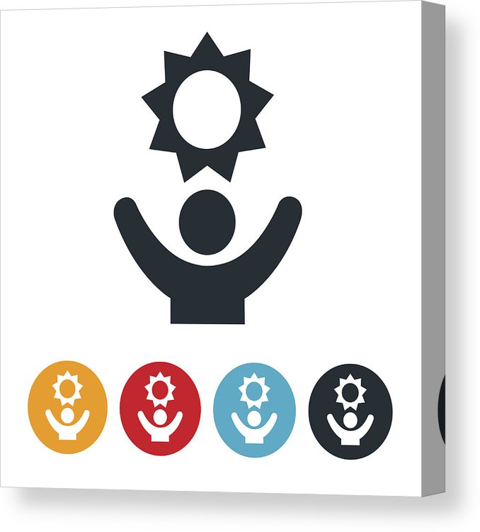 678x750 Solar Power Icon Canvas Print Canvas Art