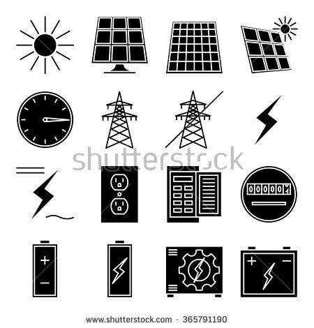 450x470 Set Of Vector Icon Solar Power