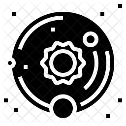 256x256 Solar System Icon Of Glyph Style