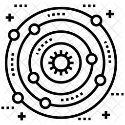 256x256 Solar System Icon Of Line Style