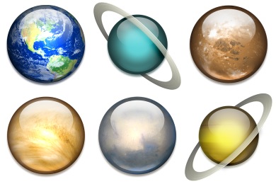 390x260 Solar System Iconset